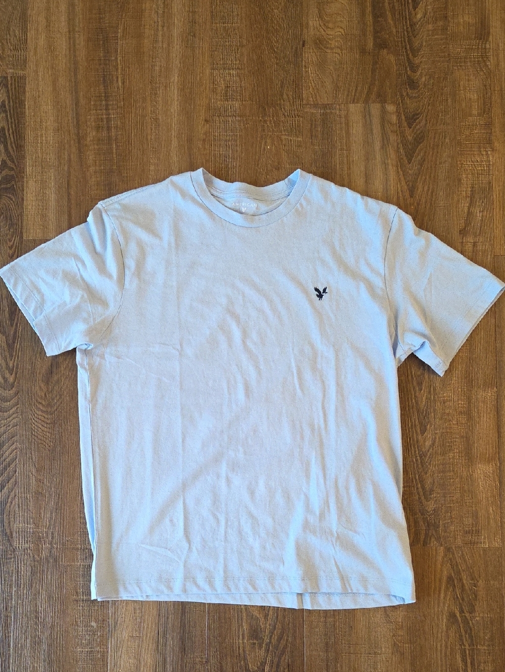 American Eagle Outfitters Men’s Medium Light Blue Logo Crew Neck T-Shirt